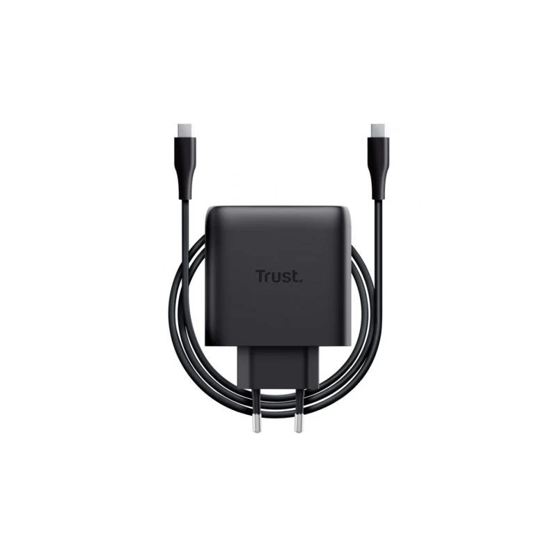 Cargador de Pared GaN Trust Maxo 65W/ 1xUSB Tipo-C/ Incluye Cable USB