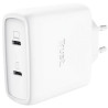 Cargador de Pared GaN Trust Maxo 65W 25526/ 2xUSB Tipo-C/ Incluye Cabl