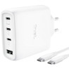 Cargador de Pared GaN Trust Maxo 65W 26068/ 3xUSB Tipo-C/ 1xUSB/ Inclu
