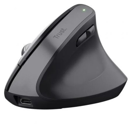 Ratón Vertical Inalámbrico Trust Bayo+/ Batería Recargable/ Hasta 2400