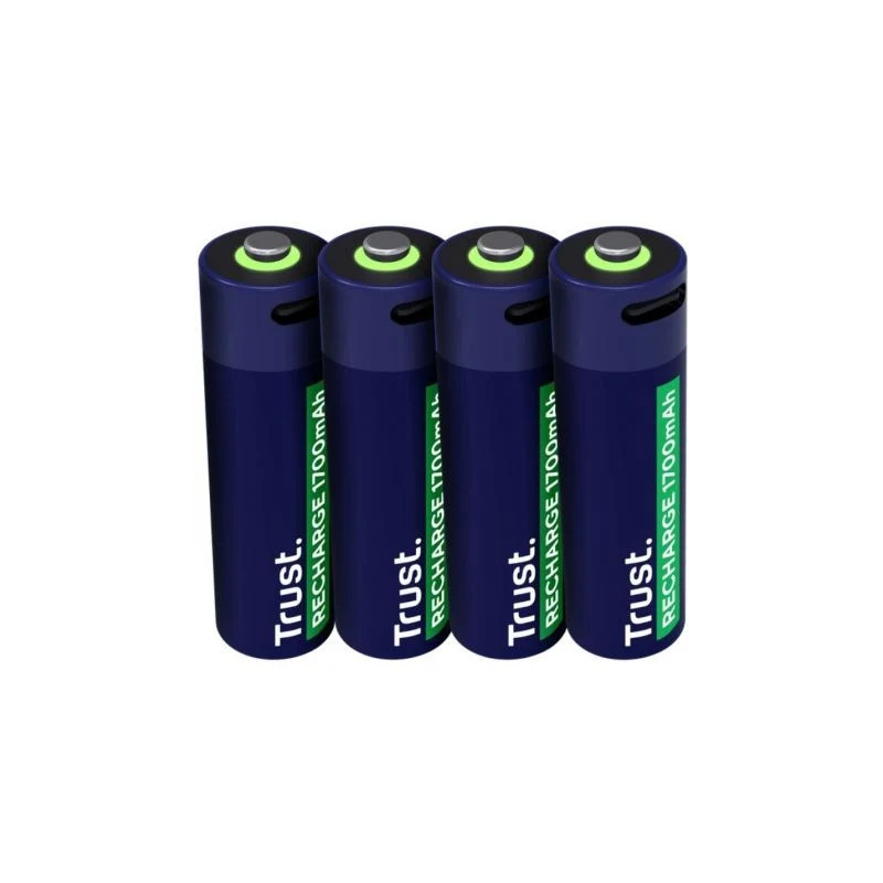 Pack de 4 Pilas AA Trust 25631/ Recargables