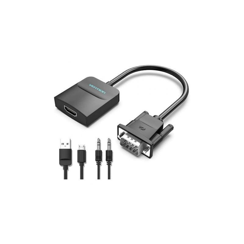 Cable Conversor Vention ACNBD/ VGA Macho - HDMI Hembra/ 50cm/ Negro