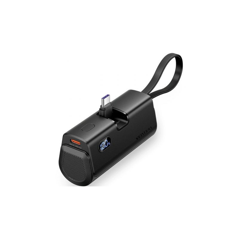 Powerbank 4800mAh Vention FHQB0/ 22.5W/ Negra/ Incluye Cable | APLIUM