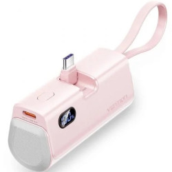 LED Display 4800MAH Powerbank ( C+C+LIGHTNING) 22.5W Pink Us | APLIUM