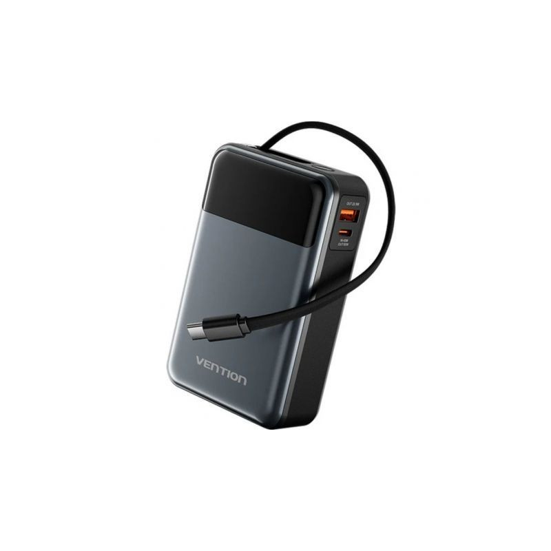 Powerbank 20000mAh Vention FHYB0/ 65W/ Gris/ Incluye Cable USB Tipo-C