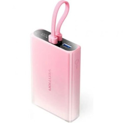 Powerbank 10000mAh Vention FHZP0/ 22.5W/ Rosa/ Incluye Cable USB Tipo-