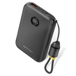 Powerbank 10000mAh Vention FKAB0-C/ 22.5W/ Negra/ Incluye Cable USB Ti