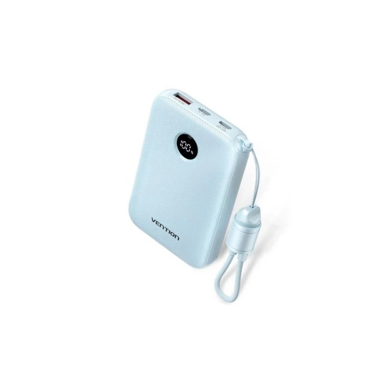 Powerbank 10000mAh Vention FKAL0-C/ 22.5W/ Azul/ Incluye Cable USB Tip