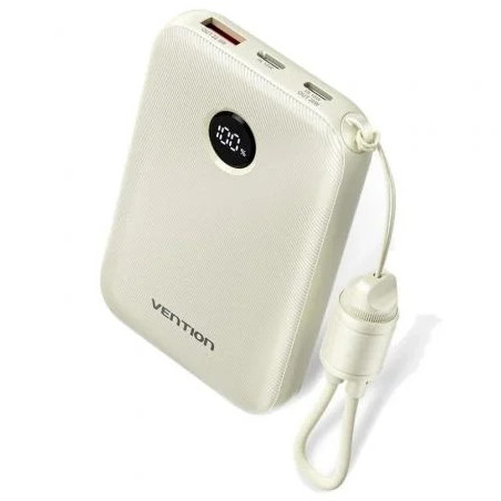 Powerbank 10000mAh Vention FKAN0-C/ 22.5W/ Gris/ Incluye Cable USB Tip