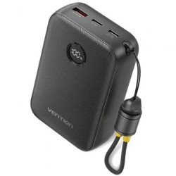 Powerbank 20000mAh Vention FKBB0-C/ 22.5W/ Negra/ Incluye Cable USB Ti