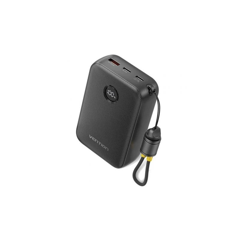 Powerbank 20000mAh Vention FKBB0-C/ 22.5W/ Negra/ Incluye Cable USB Ti