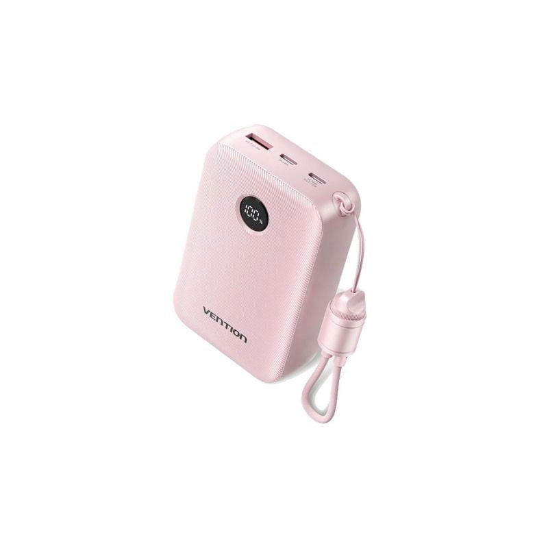 Powerbank 20000mAh Vention FKBP0-C/ 22.5W/ Rosa/ Incluye Cable USB Tip