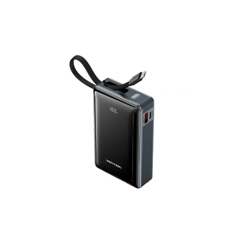 Powerbank 20000mAh Vention FKDM0/ 65W/ Gris/ Incluye Cable USB Tipo-C