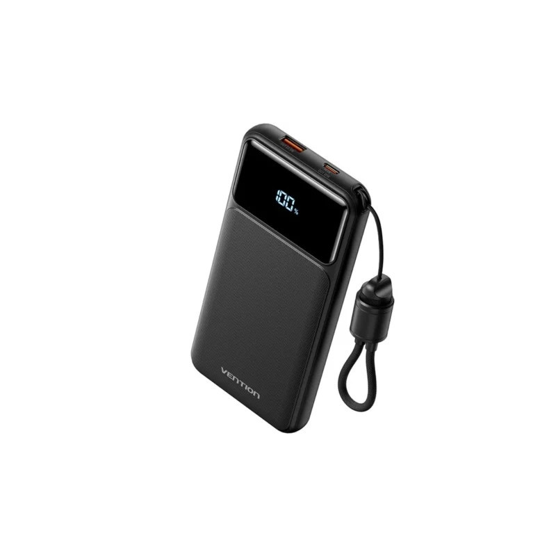 Powerbank 10000mAh Vention XGYB0-39-TY/ 22.5W/ Negro/ Incluye Cable US