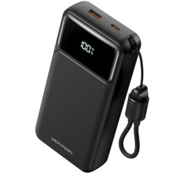 Powerbank 20000mAh Vention XGYB0-40-TY/ 22.5W/ Negra/ Incluye Cable US