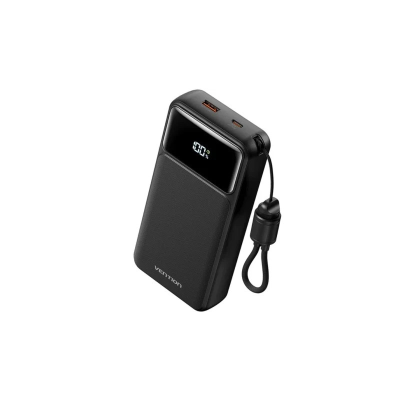 Powerbank 20000mAh Vention XGYB0-40-TY/ 22.5W/ Negra/ Incluye Cable US