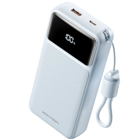Powerbank 20000mAh Vention XGYL0-40-TY/ 22.5W/ Azul/ Incluye Cable USB