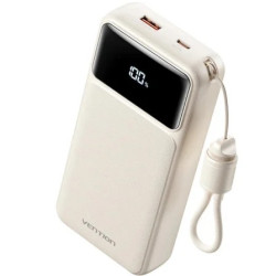 Powerbank 20000mAh Vention XGYW0-40-TY/ 22.5W/ Blanca/ Incluye Cable U