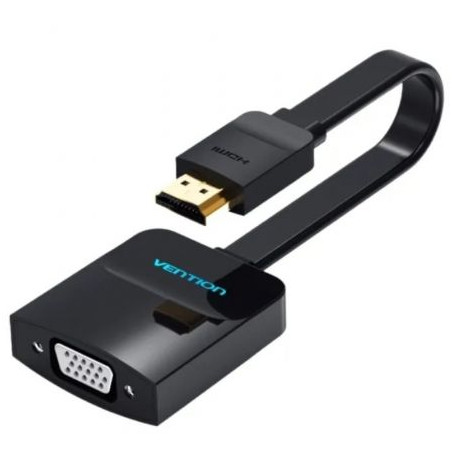 Conversor Vention 74345/ HDMI Macho/ VGA Hembra/ 15cm/ Negro