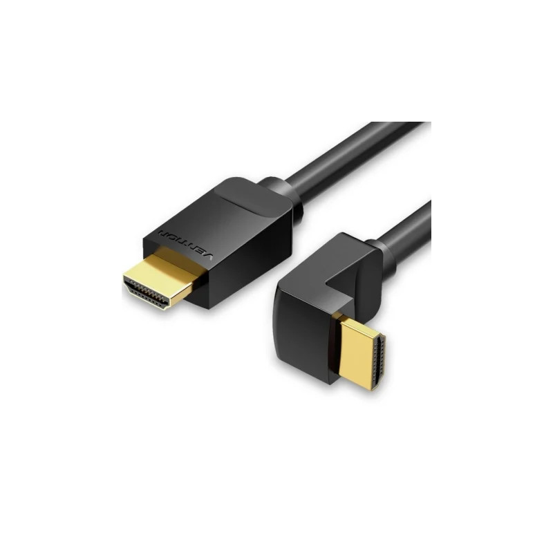 Cable HDMI 2.0 4K Acodado Vention AARBF/ HDMI Macho - HDMI Macho/ 1m/