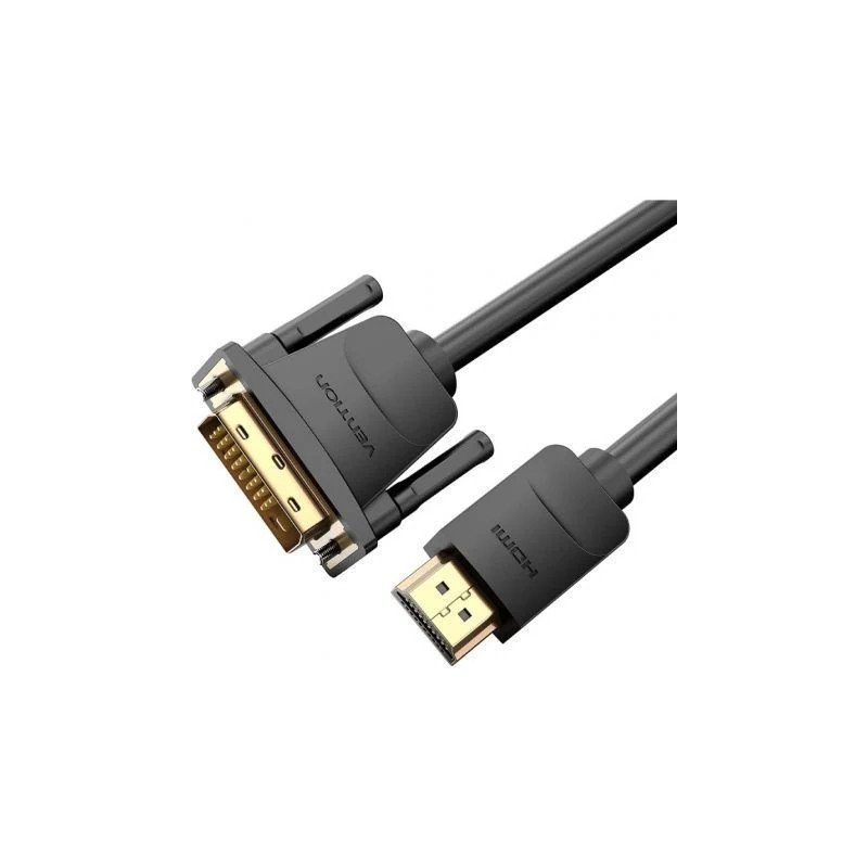 Cable Conversor Vention ABFBJ/ DVI-D Macho - HDMI Macho/ 5m/ Negro