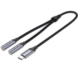 Cable Conversor USB Tipo-C Vention BGNHY/ USB Tipo-C Macho - 2x Jack 3