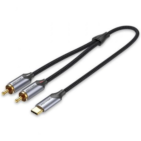 Cable Conversor Vention BGUHG/ 2x RCA Macho - USB Tipo-C Macho/ 1.5m/