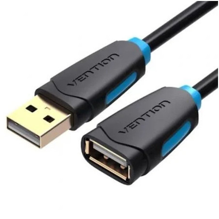 Cable Alargador USB 2.0 Vention CBCBI/ USB Macho - USB Hembra/ 3m/ Neg