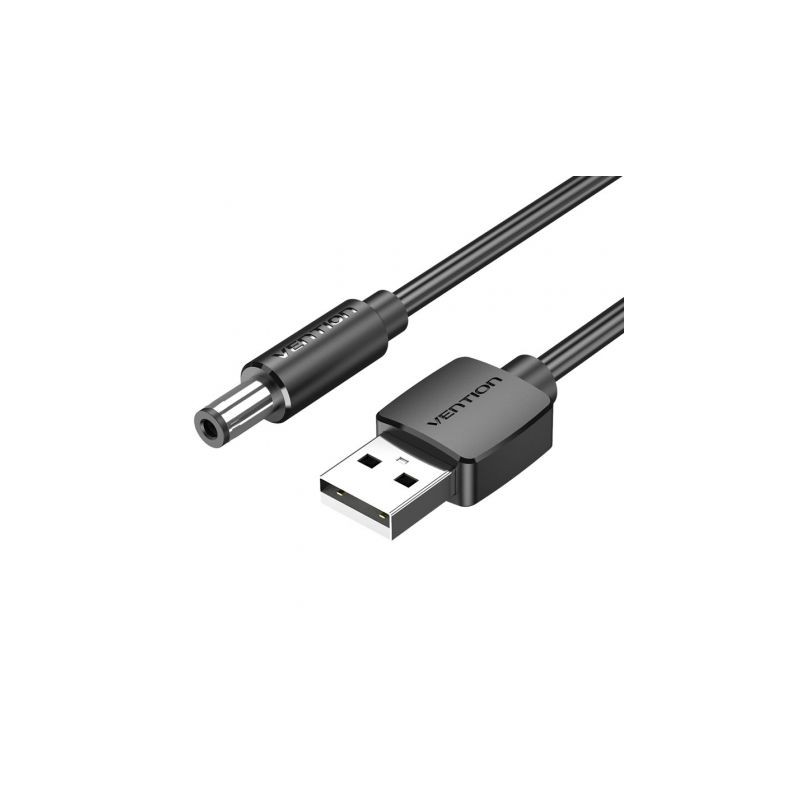 Cable Alimentación Vention CEYBF/ USB-A Macho - DC 5.5mm Macho/ 1m/ Ne