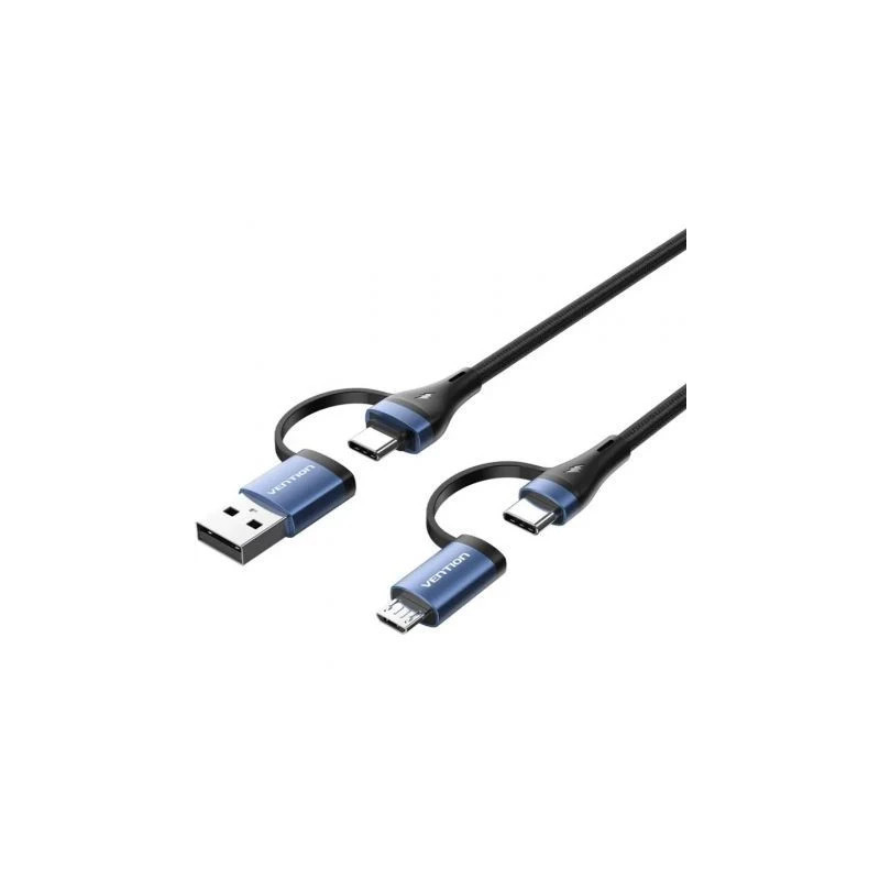 Cable USB 2.0 Tipo-C Vention CTLLF/ USB Tipo-C Macho - USB Macho/ Micr