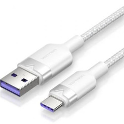 Usb-a 2.0 To Usb-c Cable 6A 100 W 1M White Aluminum Alloy | APLIUM