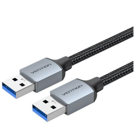 Cable USB 3.0 Vention CTSHF/ USB Macho - USB Macho/ 5Gbps/ 1m/ Negro