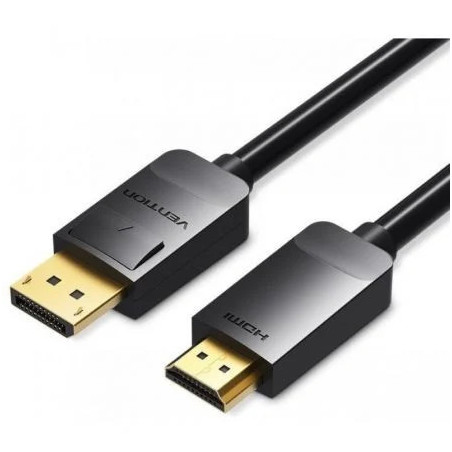 Cable Conversor Vention HADBI/ DisplayPort Macho - HDMI Macho/ 3m/ Neg