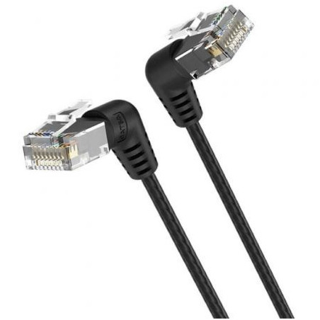 Cable de Red RJ45 UTP Vention IBOBF Cat.6A/ 1m/ Cabeza Rotatoria 360º/