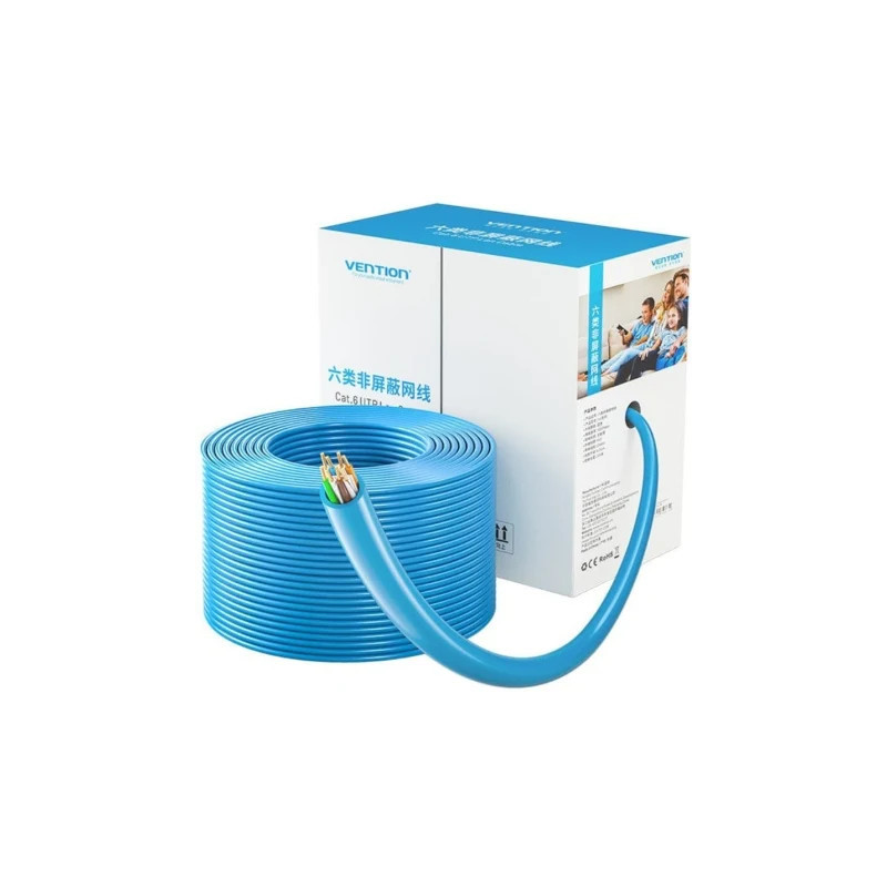 Bobina de Cable RJ45 UTP Vention IHBL305 Cat.6/ 305m/ Azul
