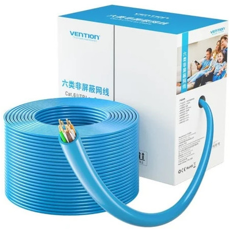 Bobina de Cable RJ45 UTP Vention IHBL305 Cat.6/ 305m/ Azul