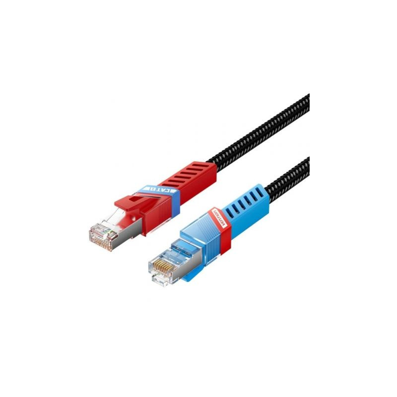 Cable de Red RJ45 SFTP Vention IKJBF Cat.8/ Gaming/ 1m/ Negro