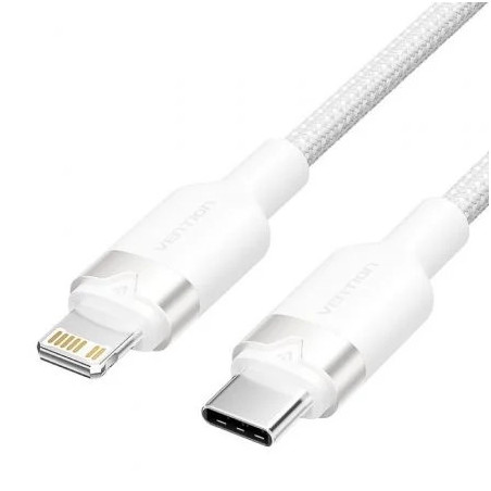 Cable USB Tipo-C Lightning Vention LALWH/ USB Tipo-C Macho - Lightning