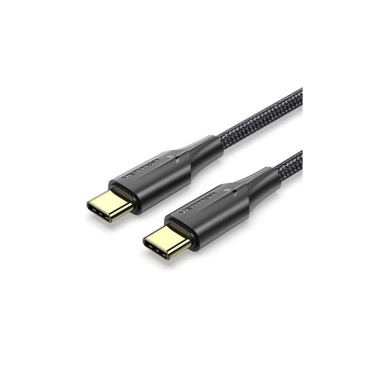 Cable USB 2.0 Tipo-C 3A Vention TAUBG/ USB Tipo-C Macho - USB Tipo-C M