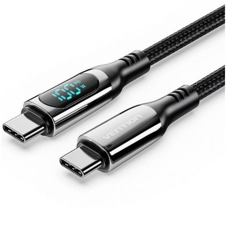 Cable USB 2.0 Tipo-C 5A 100W Vention TAYBAV/ USB Tipo-C Macho - USB Ti