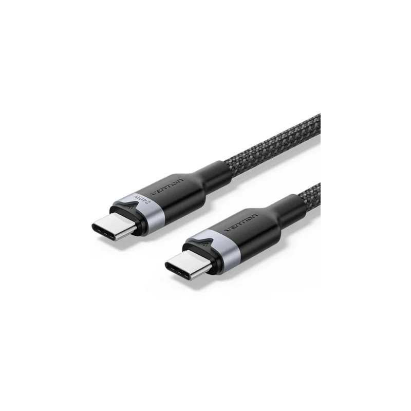 Cable USB 2.0 Tipo-C 5A Vention TRIBH/ USB Tipo-C Macho - USB Tipo-C M