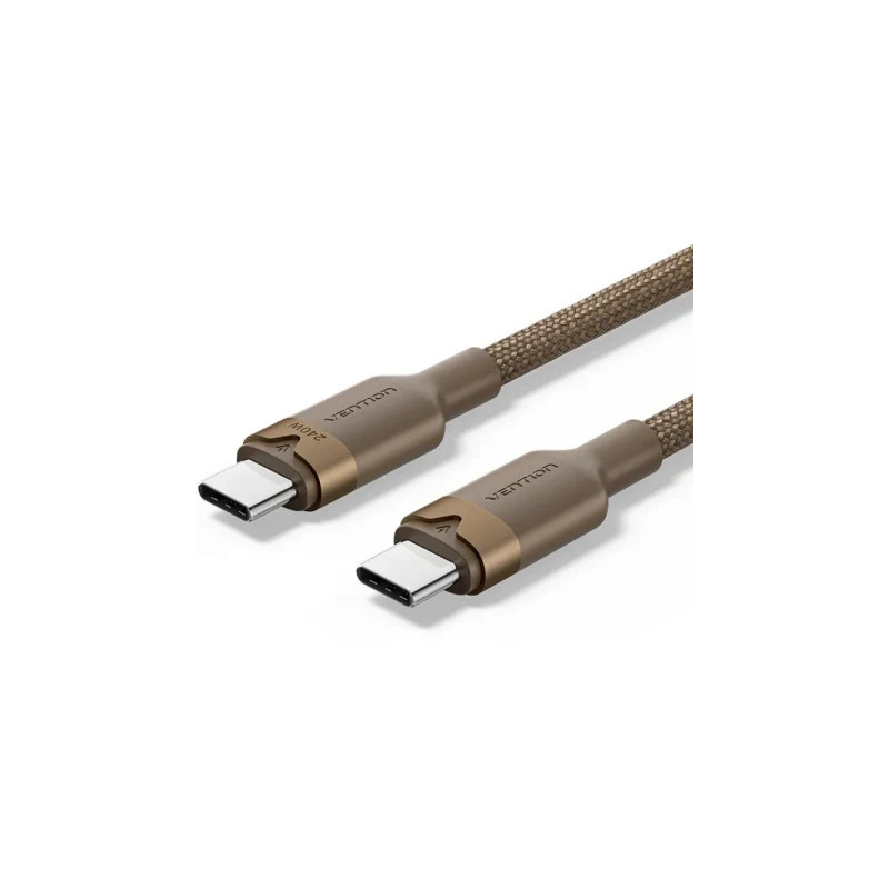 Cable USB 2.0 Tipo-C 5A Vention TRIJH/ USB Tipo-C Macho - USB Tipo-C M