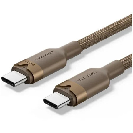 Cable USB 2.0 Tipo-C 5A Vention TRIJH/ USB Tipo-C Macho - USB Tipo-C M