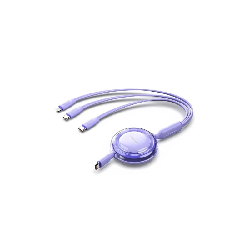 Cable USB Tipo-C 2.0 5A Vention TRJVBE/ USB Tipo-C Macho - 3x USB Tipo