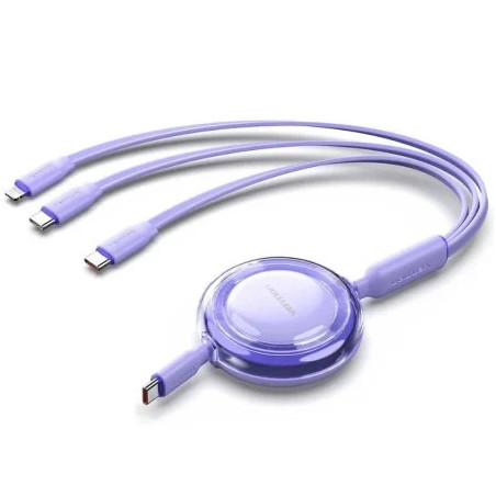 Cable USB Tipo-C 2.0 5A Vention TRJVBE/ USB Tipo-C Macho - 3x USB Tipo