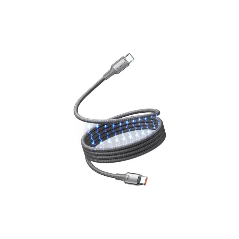 Cable Magnético USB 2.0 Tipo-C 5A Vention TSAJG/ USB Tipo-C Macho - US