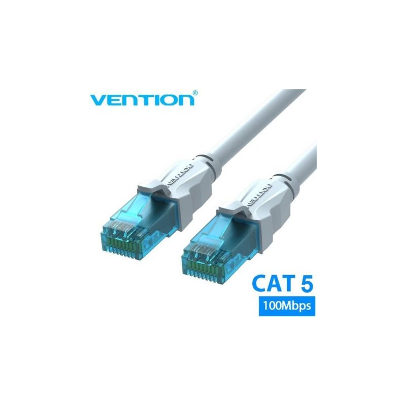 Cable de Red RJ45 UTP Vention VAP-A10-S1500 Cat.5e/ 15m/ Azul y Blanco