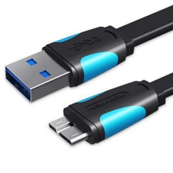 Cable USB 3.0 Vention VAS-A12-B050/ MicroUSB Macho - USB Macho/ 10W/ 5