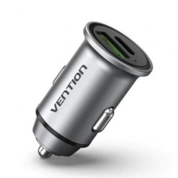 Two-port USB A+C(18/20) Car Cha Rger Gray Mini Style Alumini | APLIUM