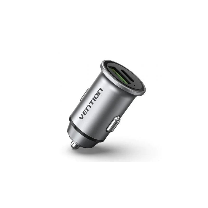 Cargador de Coche Vention FFBH0/ 1xUSB-Tipo C/ 1xUSB/ 20W